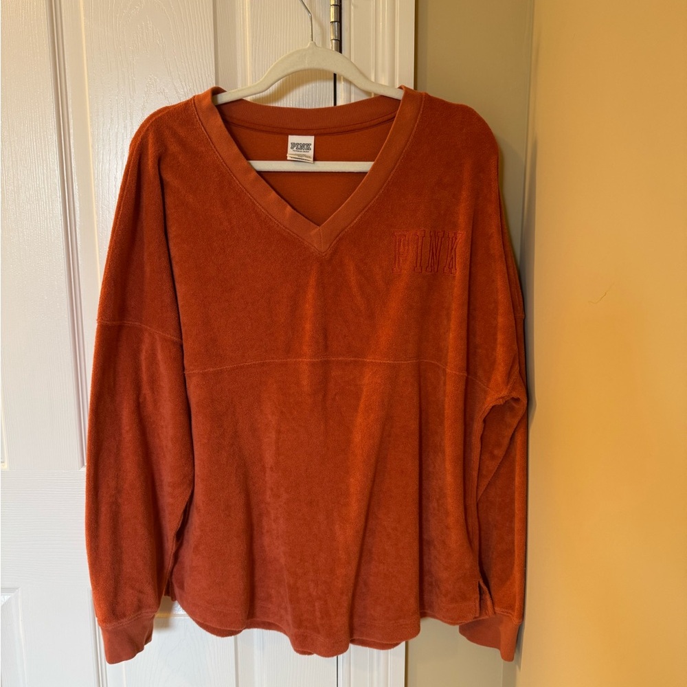 EUC VS Pink Dark Orange Terrycloth Tunic - Medium